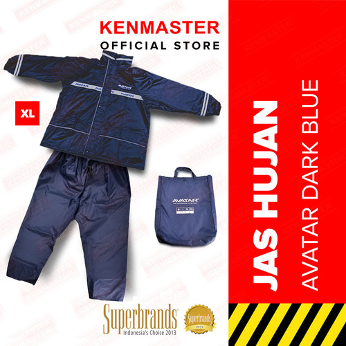 Jas Hujan Set - Jaket Celana AVATAR Dark Blue - Ukuran XL