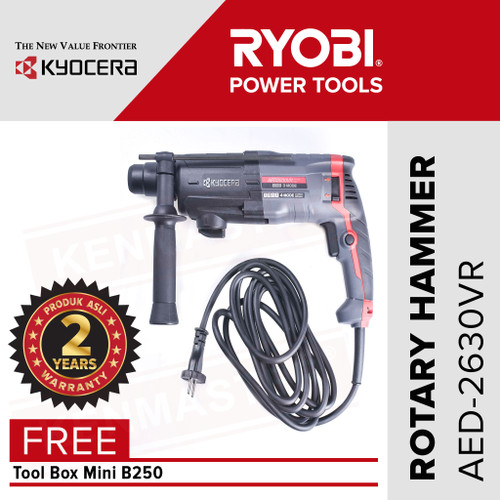 Kyocera Rotary Hammer AED-2630VR Bor Beton 26mm FREE ToolBox+FaceShiel