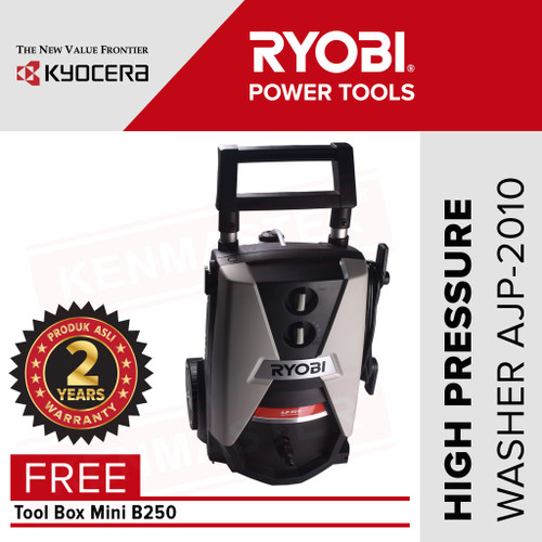 Ryobi High Pressure Washer AJP2010 Car Washing FREE TOOLBOX+Face Shiel