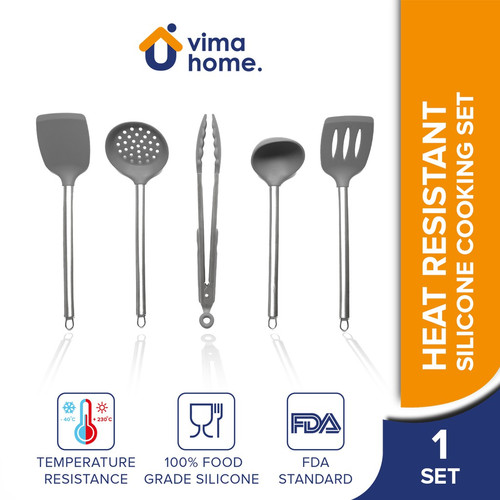 Vima Home Silicone Spatula + Stainless Cooking Set