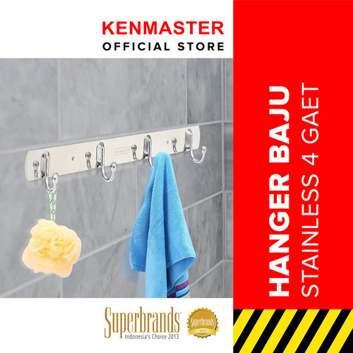 Kenmaster Hanger Plat 4 Gaet JY274 - Hooks Bercabang 2 Besi Gantungan