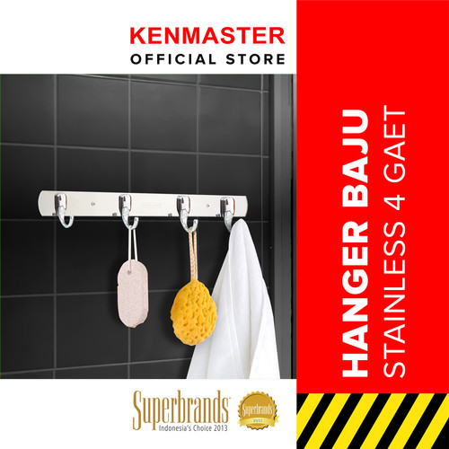 Kenmaster Hanger Plat 4 Gaet JY201 - Hooks Besi Gantungan Multifungsi