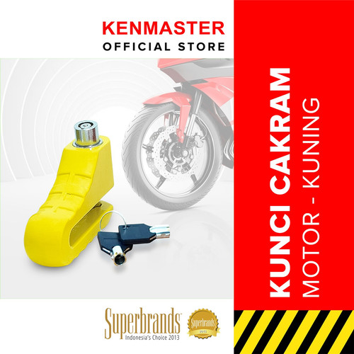 KENMASTER Kunci Sepeda Motor Cakram - Yellow