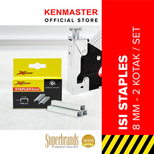 Xander Isi Staples 8MM - 2 Kotak (XD-1841) Untuk Ukuran 4-14 MM