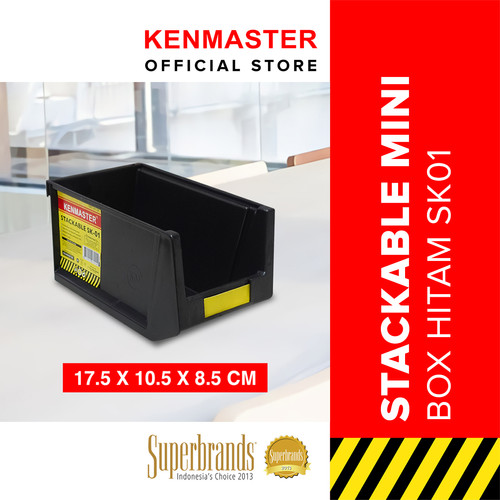 Kenmaster Plastik Stackable Hitam SK01