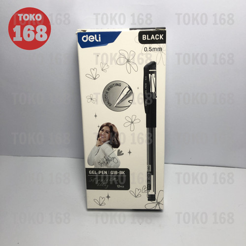 DELI X AGNEZ MO Gel Pen/Pulpen Gel 0.5mm CG18-BK