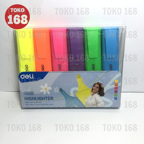 DELI X AGNEZ MO Highlighter/Penanda 6 Warna Terang CU348 (SET)