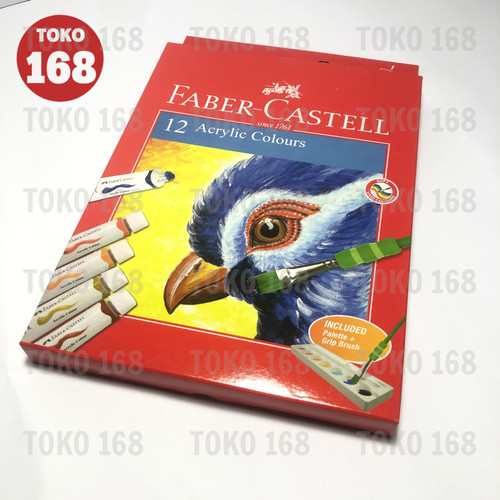 FABER CASTELL Cat Akrilik/Acrylic paint 12 Warna 12 Ml 572312 (SET)