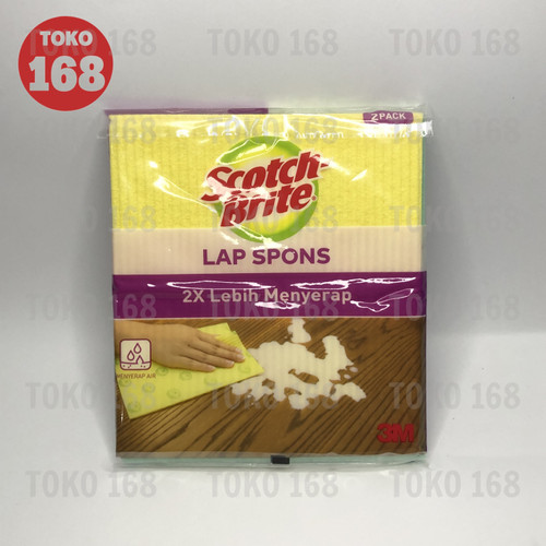 3M Scotch Brite Kain Lap Spons 2 Pcs Meja Dapur Lantai ID-82 (PAK)