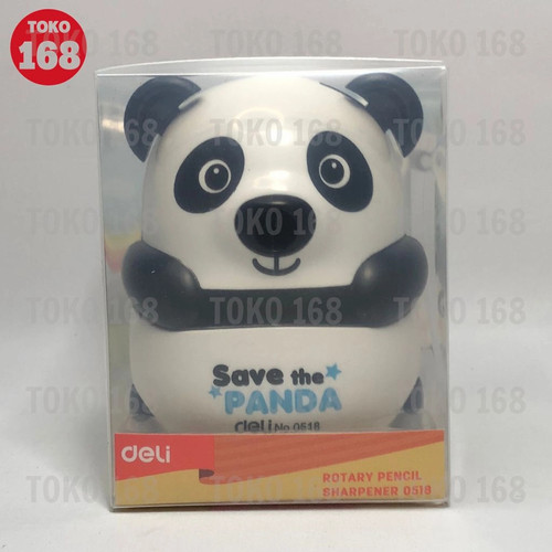 DELI School Rotary Sharpener / Rautan Meja Panda 0518 (PCS)