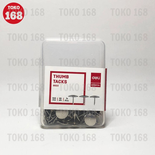 DELI Thumb Tacks / Paku Payung Silver 0022 (PAK)