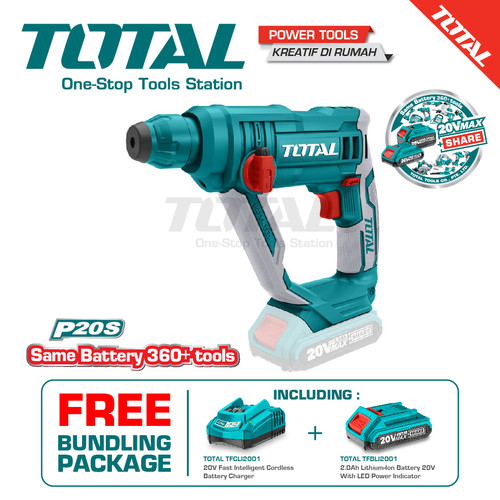 TOTAL LITHIUM-ION ROTARY HAMMER/MESIN BOR BETON TRHLI1601