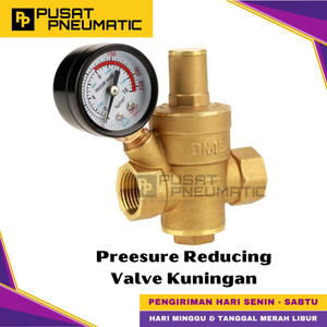 3/4" Pressure Reducing Valve PRV Regulator Water Kuningan 3/4 Inch