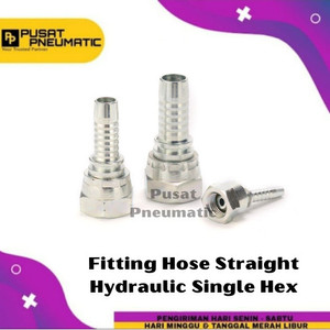 3/4" JIC Fitting Hose Straight Hydraulic NJ 12-12 Single Hex 3/4 Inch