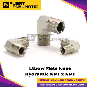 3/8" Elbow Male NPT x NPT Nipple Knee Hydraulic MB x MB Size 3/8 Inch