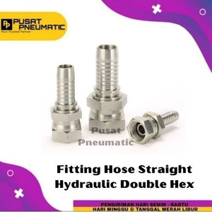 3/4" BSP Fitting Hose Straight Hydraulic NU 12-12 Double Hex 3/4 Inch