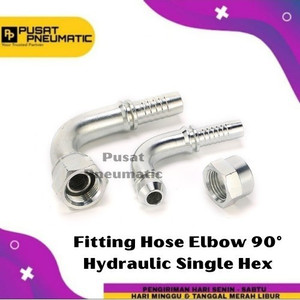 1/4" JIC Fitting Hose Elbow 90° Hydraulic NJ 04-04 Single Hex 1/4 Inch