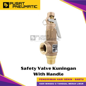 1" Safety Valve Kuningan With Handle 10 Bar Size 1 Inch