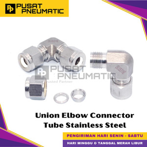 3/8" x 3/8" Union Elbow Connector Tube 3/8"x 3/8" Stainless Steel