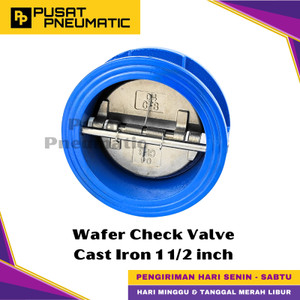 1 1/2" Wafer Check Valve Cast Iron CI Disc SS 304 PN16 1 1/2 Inch