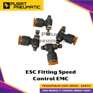 ESC 06-M5 Fitting Speed Control Slip Lock Selang 6mm Drat M5 (5mm) EMC