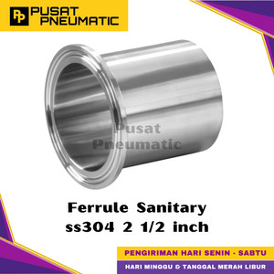 2 1/2" Ferrule Sanitary Foodgrade Stainless Steel 304 2 1/2 inch