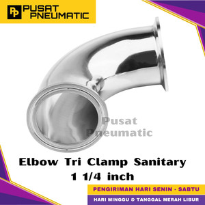 1 1/4" Elbow Tri Clamp Sanitary Stainless Steel 316L 1 1/4 Inch