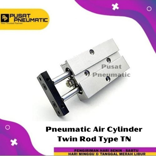 TN 25x25 Pneumatic Cylinder Twin Rod / Cylinder Pneumatic TN 25 x 25