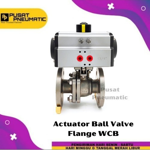 Actuator Ball Valve WCB Flange ANSI 300 Double Acting 3 Inch