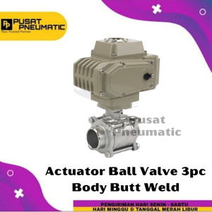 Motorized Electric Actuator On Off Ball Valve 3Pc Butt Weld 3/4 Inch