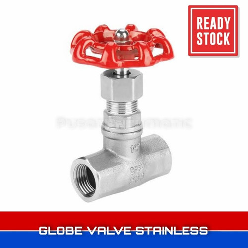 1 1/2" Globe Valve Drat Stainless Steel 316 1 1/2 Inch