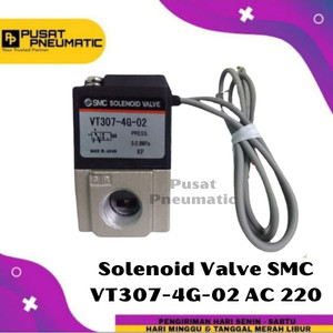 Solenoid Valve SMC VT307-4G-02 Selenoid Valve VT 307 4G 02 AC 220