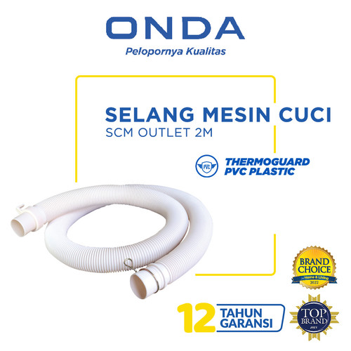 ONDA Selang Mesin Cuci OUTLET 2M Flexible Conduit PVC Putih Air Keluar