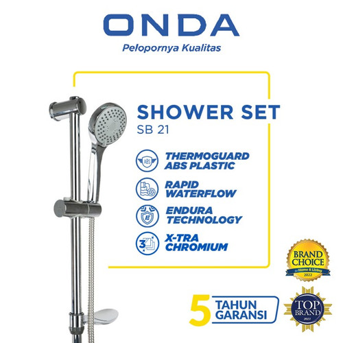 [PROMO] ONDA Shower Set Hand Shower Mandi Tiang SB 21