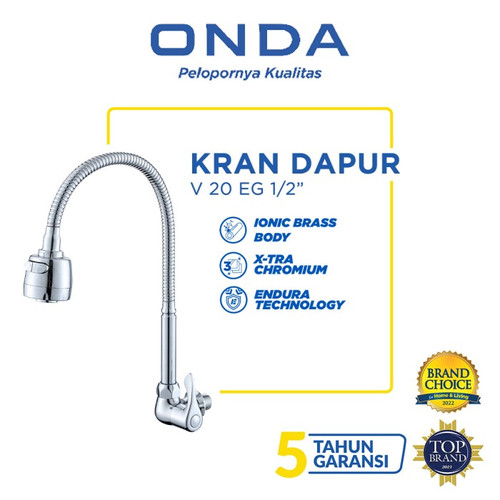 [PROMO] ONDA Kran Dapur Cuci Piring Angsa Tembok Fleksibel V 20 EG 1/2