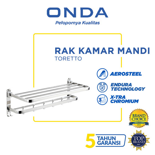 ONDA Rak Handuk Double Kamar Mandi Stainless Toretto