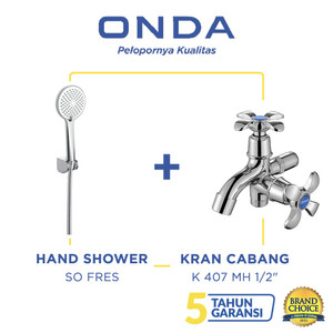 [PAKET LENGKAP] ONDA Hand Shower SO FRES + Kran Cabang K 407 MH 1/2"