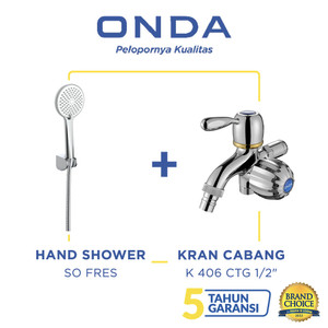 [PAKET LENGKAP] ONDA Hand Shower SO FRES + Kran Cabang K 406 CTG 1/2"