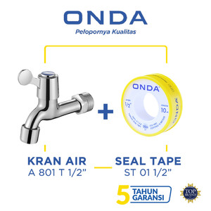 ONDA Kran Tembok A 801 T 1/2" + Seal Tape ST 01 1/2”