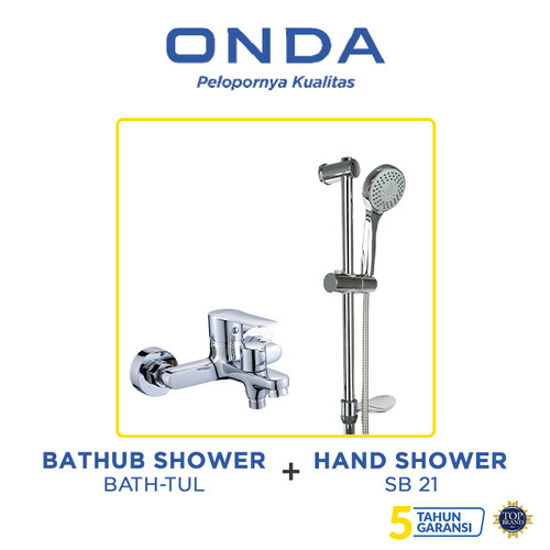 [PAKET LENGKAP] ONDA Bathtub Shower Mixer Bath-Tul + Shower Set SB 21