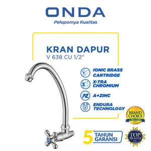 ONDA Kran Dapur Cuci Piring Angsa Tembok Kaku V 638 CU 1/2"