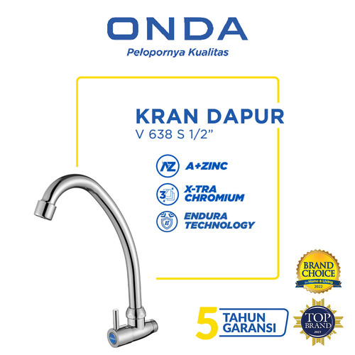 ONDA Kran Dapur Cuci Piring Angsa Tembok Fleksibel V 21 EG 1/2"