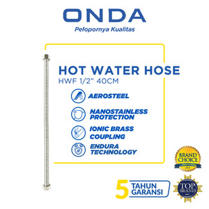 ONDA Hot Water Flexible Hose/Selang Fleksibel Air Panas 1/2"x1/2" 40cm