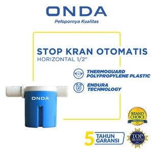 ONDA Stop Kran Otomatis Horizontal 1/2" + Seal Tape ST 01