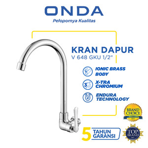 ONDA Kran Dapur Cuci Piring Angsa Tembok Kaku V 648 GKU 1/2"