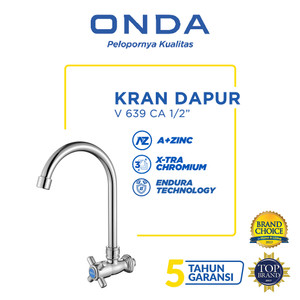 ONDA Kran Dapur Cuci Piring Angsa Tembok Kaku V 639 CA 1/2"