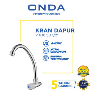 ONDA Kran Dapur Cuci Piring Angsa Tembok Kaku V 638 SU 1/2"