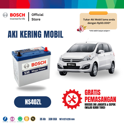 Bosch Aki Mobil Suzuki Ertiga MF Blue NS40ZL