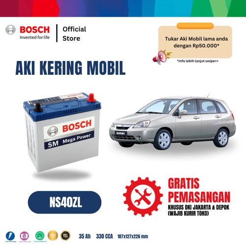 Bosch Aki Mobil Suzuki Aerio MF Blue NS40ZL