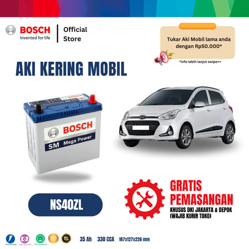 Bosch Aki Mobil Hyundai I10 MF Blue NS40ZL